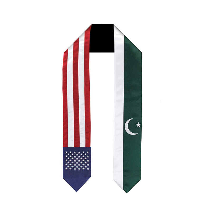 Men Accessories Pakistan - 180*14cm American Pakistan National Flag Graduation