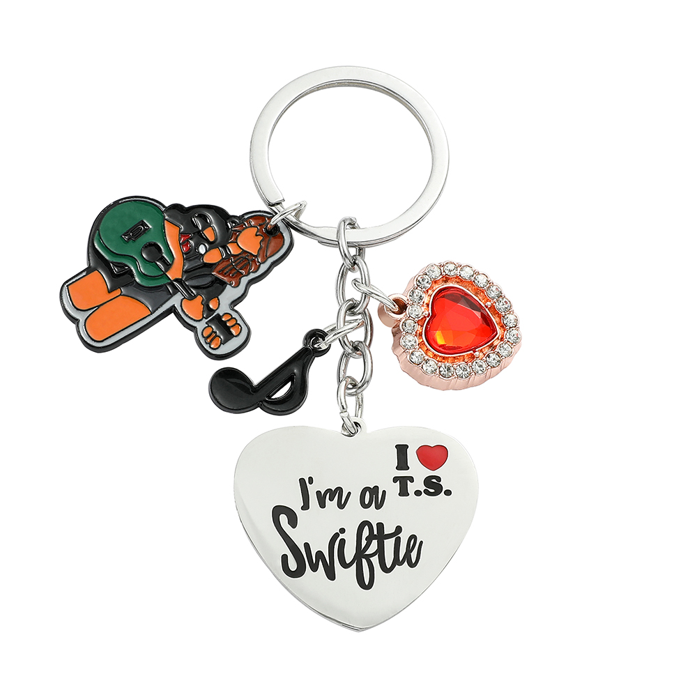 Men Accessories Collection - Taylor Keychain Fans Collect Stainless Heart