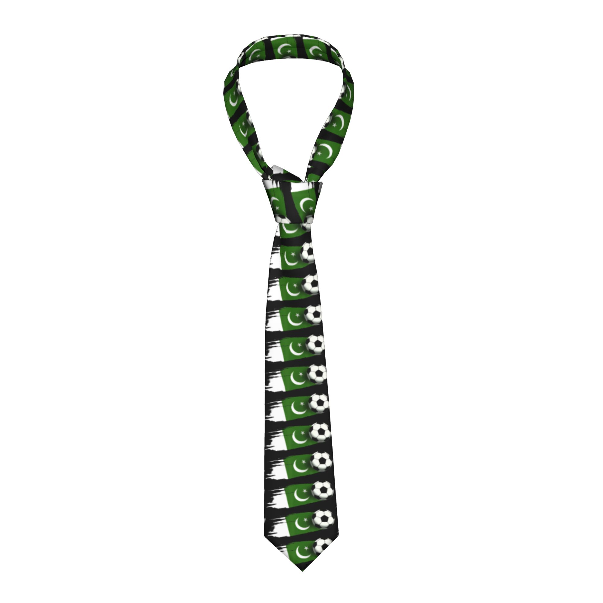 Men Accessories Pakistan - Mens Tie Pakistan Flag Pakistani Soccer