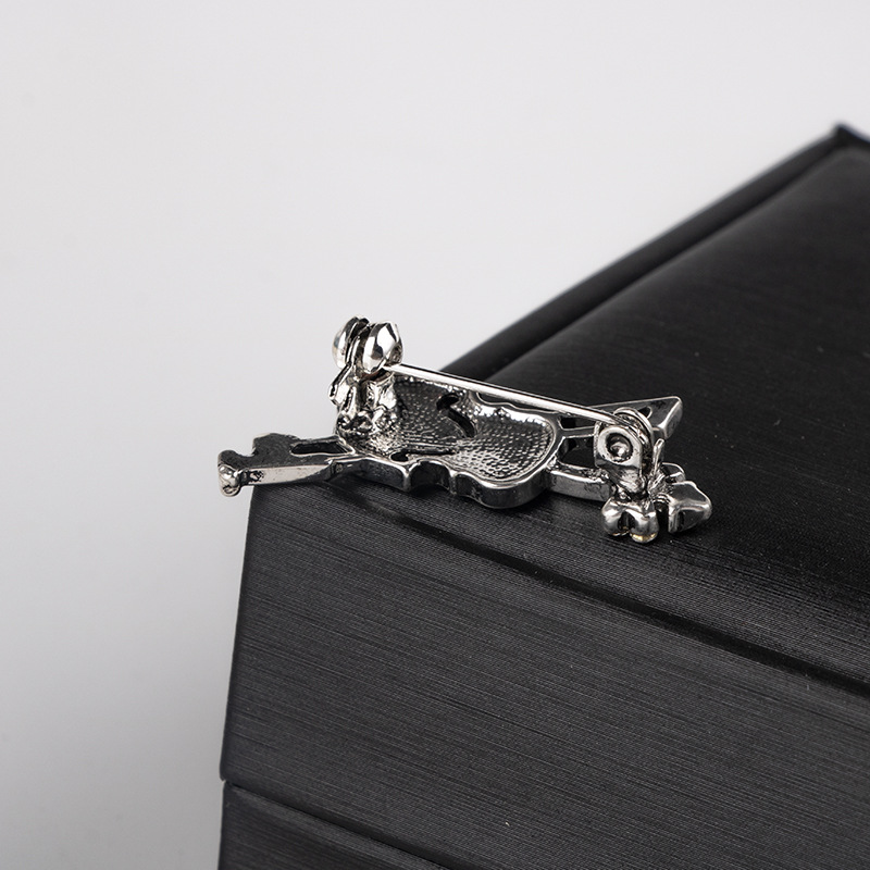 Crystal Violin Brooch Jewelry  - Men Accessories Brooch review and price