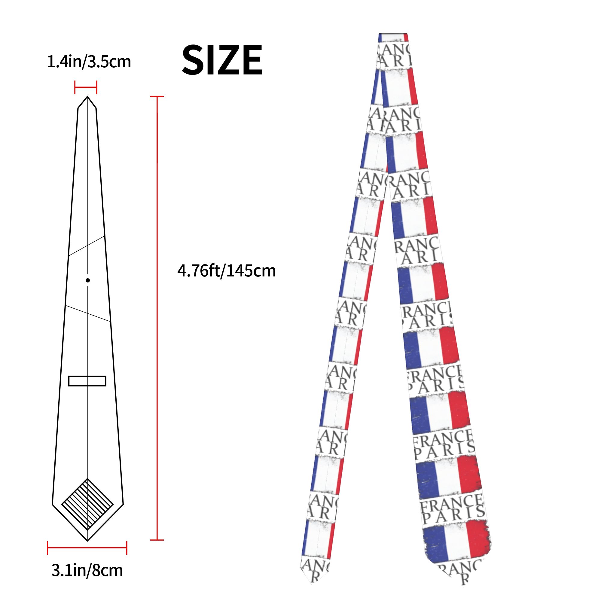 Men's Tie France Flag Capital  - Men'S Accessories Paris review and price