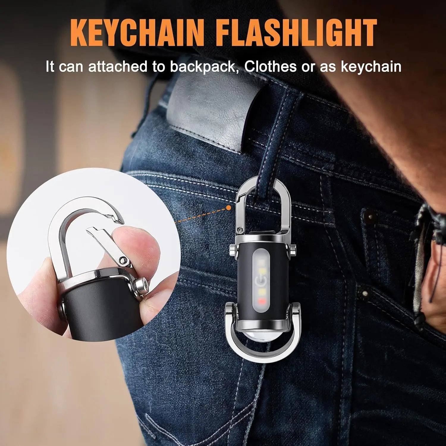 Mini Keychain Flashlight Recha - Men Keychain Accessories review and price