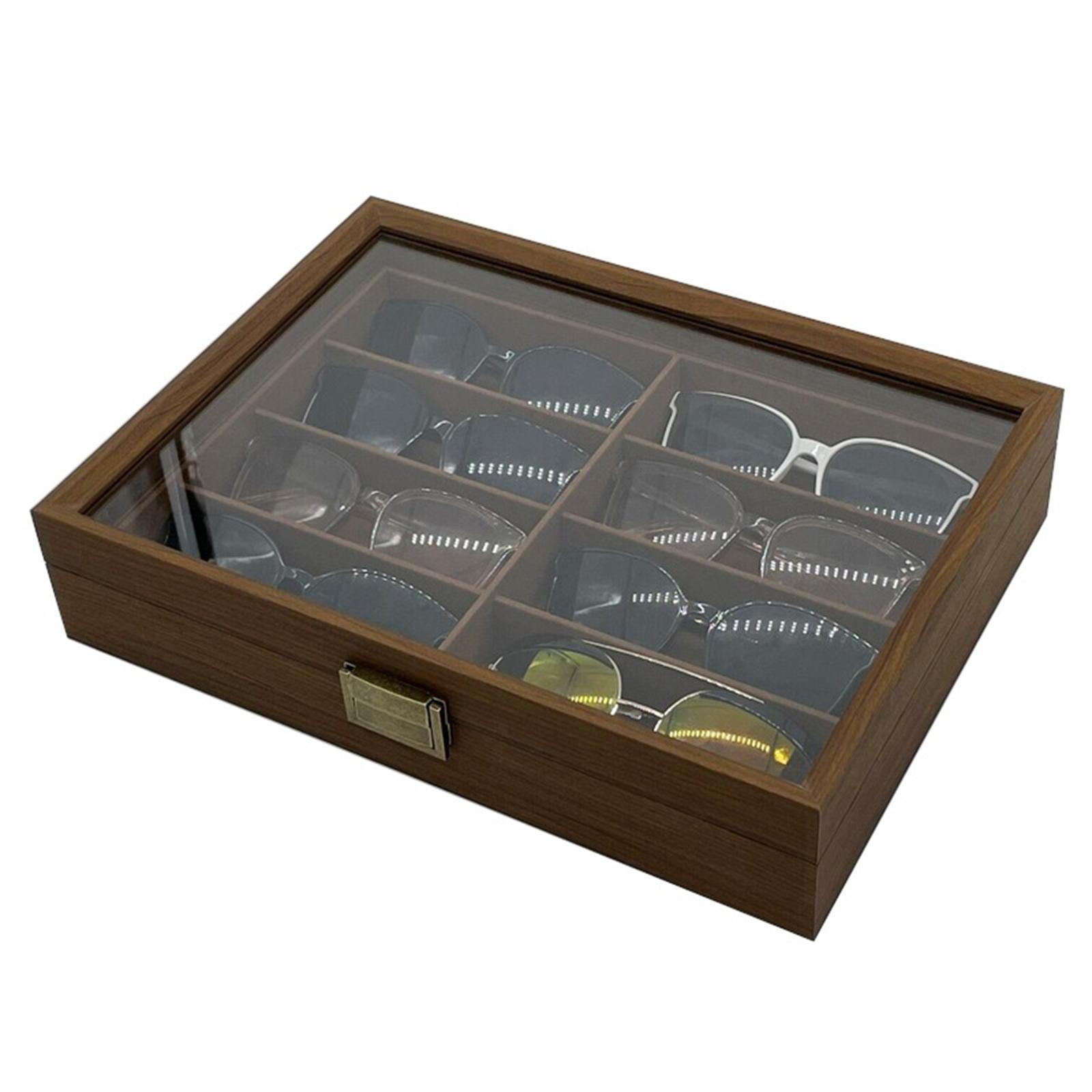 Wooden Sunglasses Organizer Bo - Men Accessories Drawer review and price