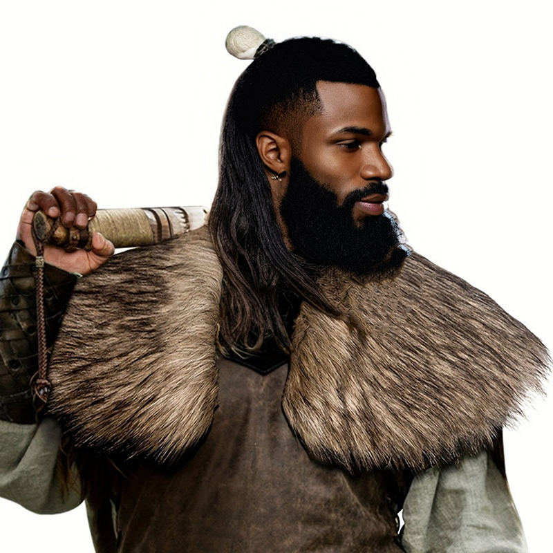 Medieval Faux Fur Collar Fur S - Men'S Viking Accessories review and price
