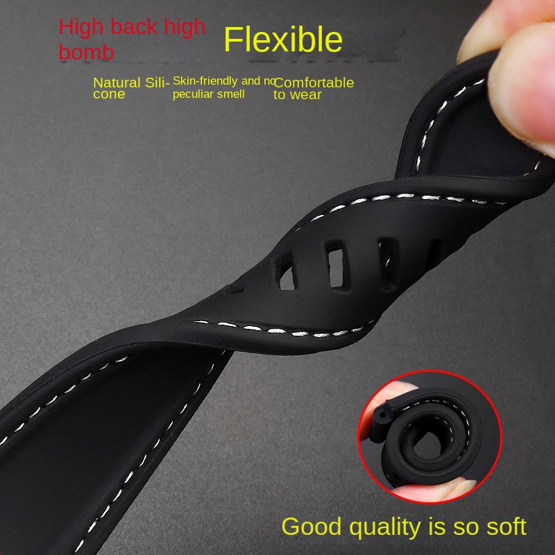 Sports silicone watch band 24* - Men Accessories Brooch review and price