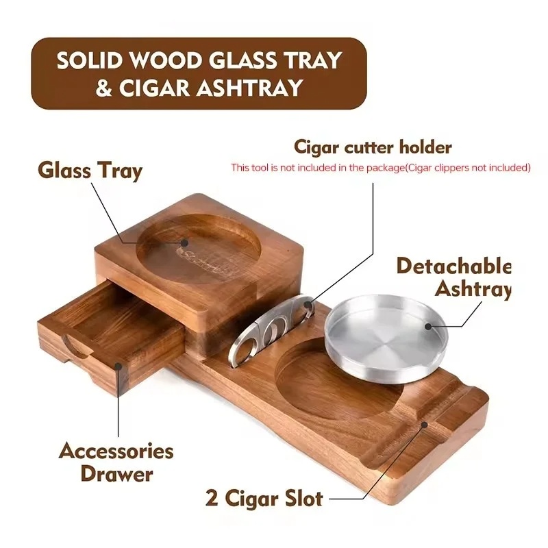 Wooden Cigar Ashtray with Draw - Men Accessories Drawer review and price